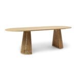 Willow Pale Oak  Dining Table Set - 8 Seater - Freya Sand Dining Chairs - Whitewash Legs - Image 9