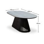 Willow Black Oval Coffee Table - Image 10