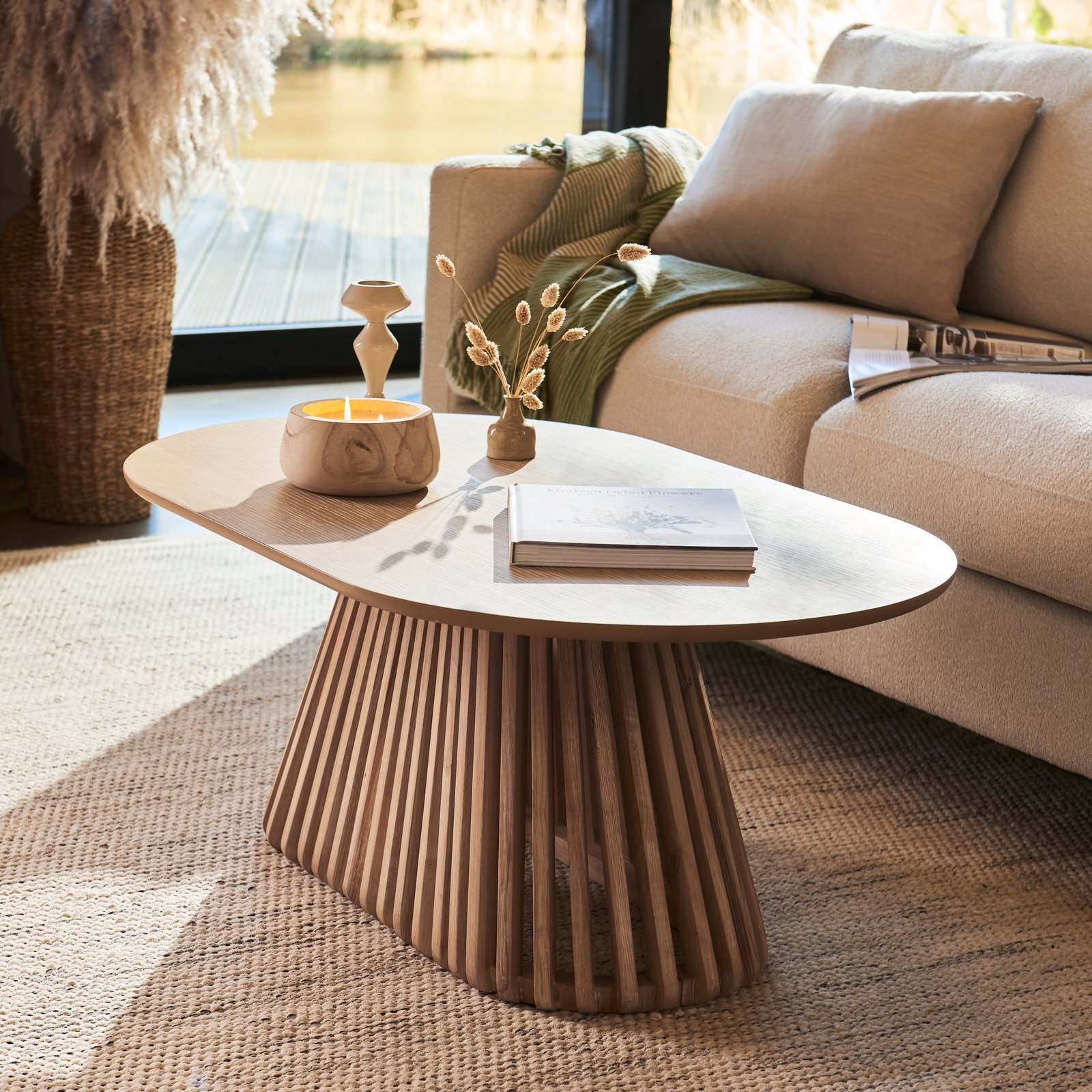 Willow_100cm_Oval_Coffee_Table_Whitewash_Oak-2_ec27e700-bdd4-4307-88bf-e20ad537bd83 Willow Whitewash Oval Coffee Table - Image 1