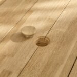 Willow 8 Seater Oval Garden Dining Table - Brushed Light Acacia - Image 4