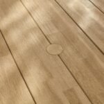 Willow Round Wooden Garden Table - Brushed Light Acacia - Image 6