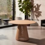 Willow Whitewash Oak Dining Table Set - 4 Seater - Freya Mist Grey Dining Chairs - Whitewash Legs - Image 7