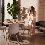 Willow Whitewash Round 4 Seater with Bella Boucle Dining Chairs with Whitewash Legs  - Image 7