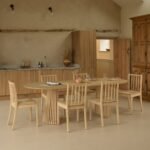 Willow Whitewash Oak Oval Dining Table Set - 6 Seater - Tilly Natural String Dining Chairs - Whitewash Oak Legs