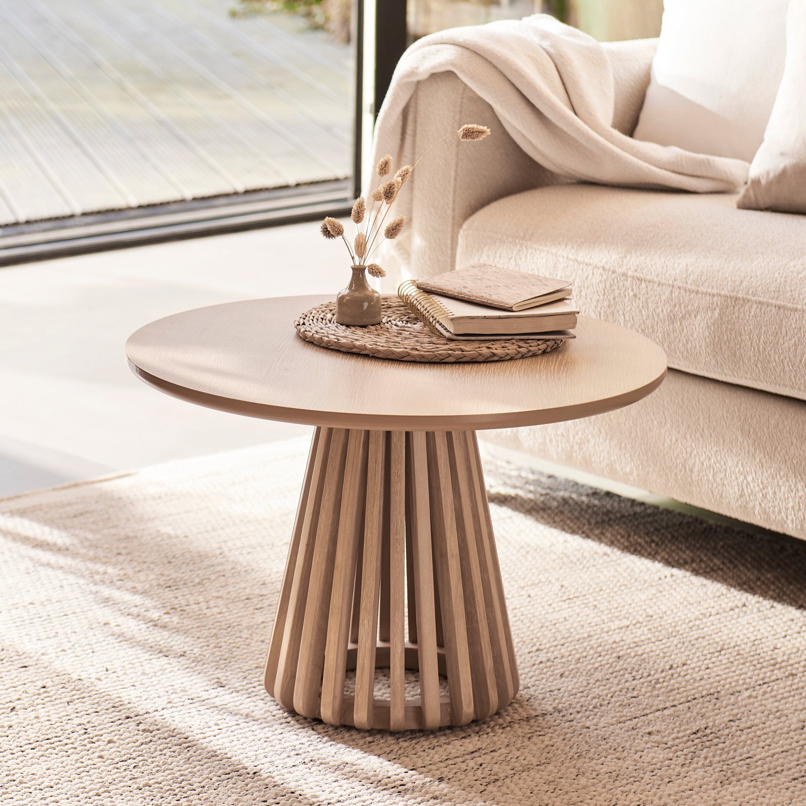 Willow_60cm_Round_Coffee_Table_Whitewash_Oak-1_1 Outlet - Willow Whitewash Coffee Table - Image 1