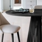 Willow Black Dining Table Set - 6 Seater - Freya Sand Dining Chairs - Black Legs - Image 4