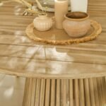 Willow 8 Seater White Acacia Oval Garden Dining Set with Cove Pink Rope Chairs - Image 5