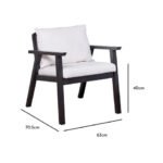 Outlet - Willow Armchair Stained Black - Image 5