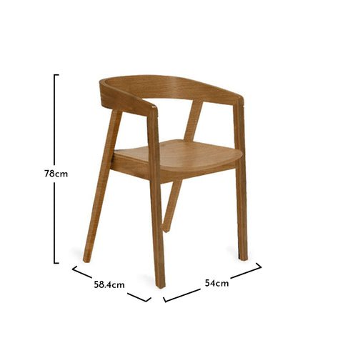Amelia Oak Dining Table Set - 6 Seater - Ella Oak Armchairs 2 Oak Wooden Chair - Laura James
