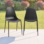 Wren Black Garden Chairs - Set of 2 - Image 2