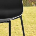 Wilder 6 Seater Metal Garden Dining Set with Wren Black Chairs - Image 5