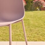 Wilder 6 Seater Metal Garden Dining Set with Wren Pink Chairs - Image 6