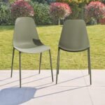 Wren Olive Green Garden Chairs - Set of 2 - Image 2