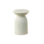 Outlet - Zaliki Concrete Round Side Table - Pearl Terrazzo - Image 10