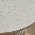 Outlet - Zaliki Concrete Round Side Table - Pearl Terrazzo - Image 4