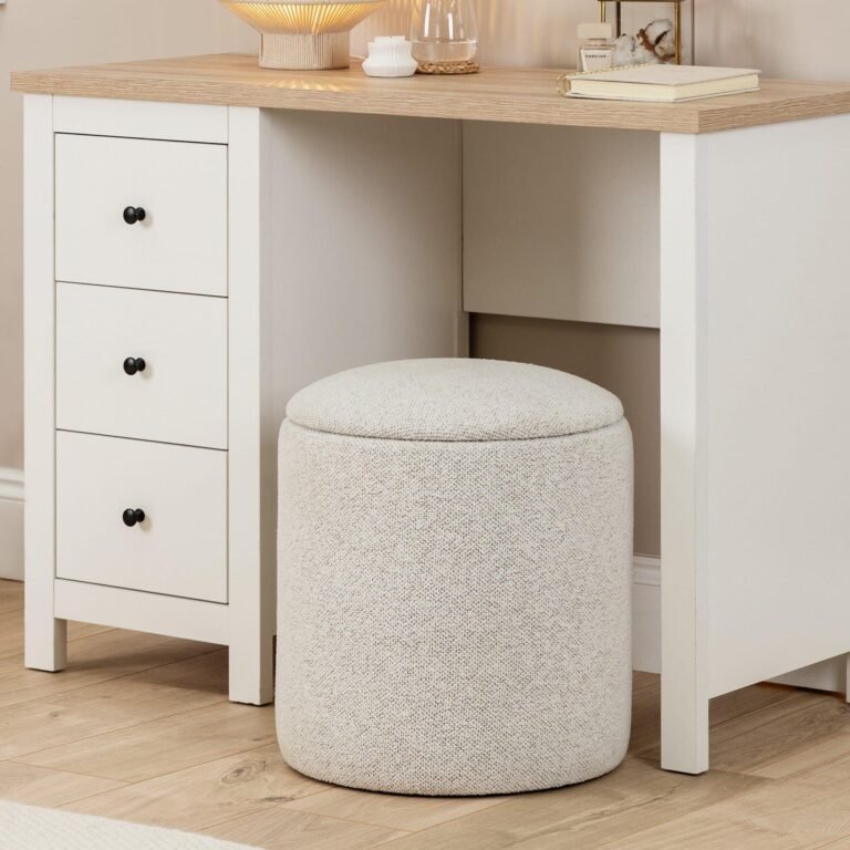 Abigail Storage Pouffe/Footstool - Dove Grey