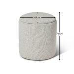 Abigail Storage Pouffe/Footstool - Dove Grey - Image 8
