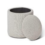 Abigail Storage Pouffe/Footstool - Dove Grey - Image 4