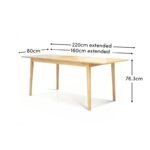 Paul Pale Oak Extending Dining Table - Large - Image 6