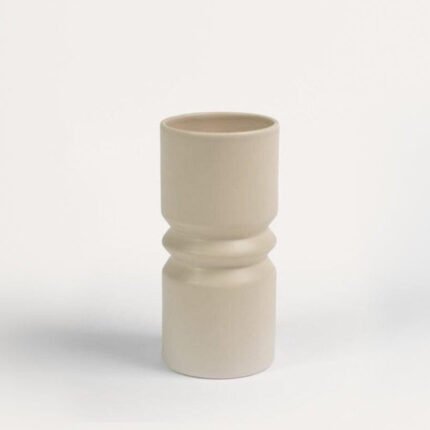 Ackton 20cm Ceramic Vase - Taupe