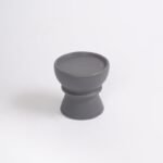 Ackton 9cm Ceramic Pillar Candle Holder - Set of 2 - Grey - Image 4