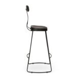 Outlet - Aiden Black Mango Wood Bar Stools - Set of 2  - Black Iron Legs - Image 8