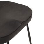Aiden Black Mango Wood Bar Stools - Set of 2  - Black Iron Legs - Image 3