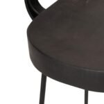 Outlet - Aiden Black Mango Wood Bar Stools - Set of 2  - Black Iron Legs - Image 5