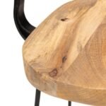 Outlet - Aiden Natural Mango Wood Bar Stool - Set of 2 - Image 16