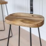 Outlet - Aiden Natural Mango Wood Bar Stool - Set of 2 - Image 8