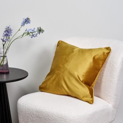Alford 45x45cm Velvet Cushion Cover - Turmeric Yellow