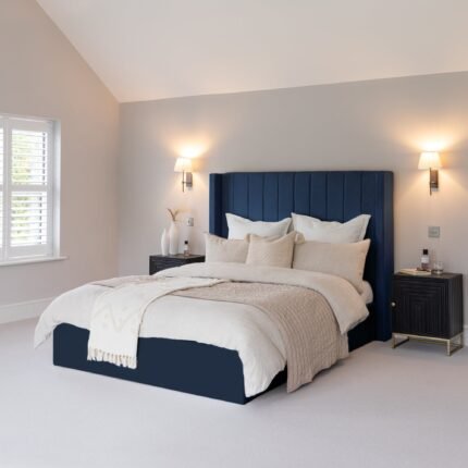 Alice King Ottoman Bed - Ink