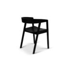 Priya Whitewash Dining Table Set  - 6 Seater - Ella Wooden Chairs - Black Legs - Image 9