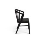 Amelia Black Extendable Dining Table Set - 6 Seater - Mabel Black Spindle Back Chairs - Image 9