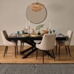 Outlet - Amelia Black Wood Non-Extendable Dining Table - Image 4