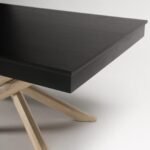 Outlet - Amelia Black Wood Non-Extendable Dining Table - Whitewash Legs - Image 4