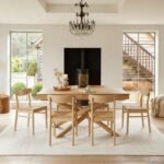 Amelia Whitewash Extending Dining Table Set - 6 Seater - Faye Wooden Whitewash Dining Chairs