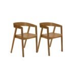 Amelia Oak Extendable Dining Table Set - 6 Seater - Ella Oak Armchairs - Image 3