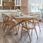 Amelia Oak Dining Table Set - 6 Seater - Mabel Oak Spindle Back Chairs - Image 2