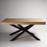 Outlet - Amelia Oak Wood Extendable Dining Table with Black Legs - Image 2