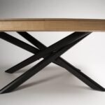 Outlet - Amelia Oak Wood Extendable Dining Table with Black Legs - Image 6