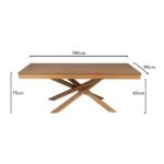 Amelia Oak Wood Dining Table - Non Extendable - Image 7