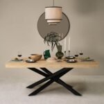 Amelia Pale Oak Dining Table Set with Black Legs - 6 Seater - Pale Oak Armchairs - Image 2