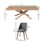 Amelia Whitewash Dining Table Set - 6 Seater - Freya Grey Dining Chairs - Whitewash Oak Legs - Image 9