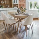 Freya Boucle Dining Chairs - Set of 2 - Whitewash Oak Legs - Image 2