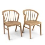 Amelia Pale Oak Extendable Dining Table Set with Black Legs - 6 Seater - Pale Oak Spindle Back Chairs - Image 7