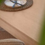 Outlet - Amelia Pale Oak Wood Dining Table - Non Extendable - Black Legs - Image 3