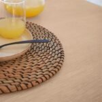 Outlet - Amelia Pale Oak Wood Dining Table - Non Extendable - Black Legs - Image 4