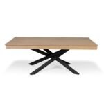 Amelia Whitewash Dining Table Set - 6 Seater - Freya Fossil Carver Chairs - Black Legs - Image 8