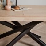 Amelia Whitewash Extendable Dining Table Set - 6 Seater - Freya Fern Green Carver Chairs - Black Legs - Image 9